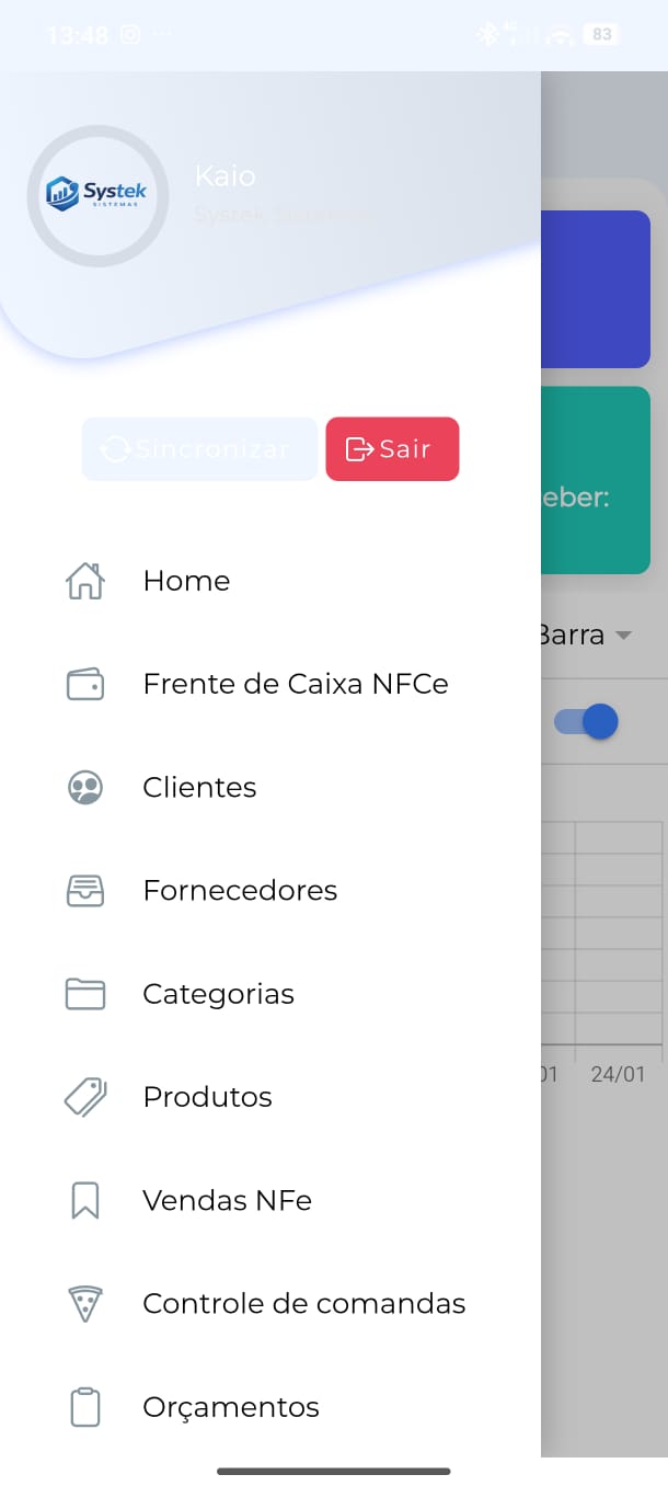 App Systek no Celular